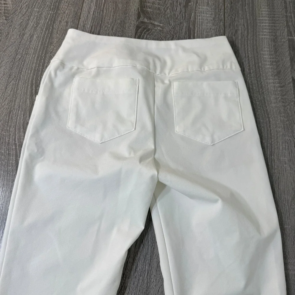 Lilly Pulitzer Luxletic Fairway Performance Twill Pants White Golf size 2 women